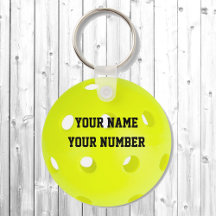 Pickleball Keychain ID-Märkre DITT NAMN OCH NUMMER