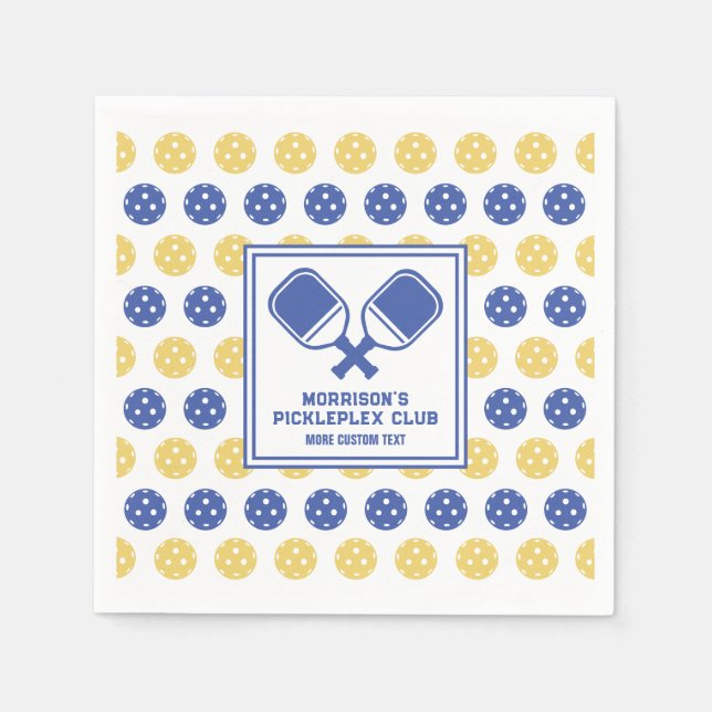 Pickleball Klubb Backyard Pickle Court Anpassnings Pappersservett (Framsidan)