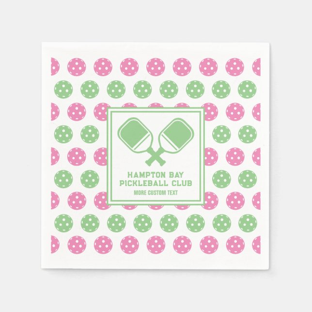 Pickleball Klubb Backyard Pickle Court Anpassnings Pappersservett (Framsidan)