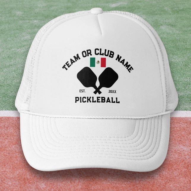 Pickleball Klubb Lag Mexiko Mexikansk Flagga Anpas Keps (Skapare uppladdad)