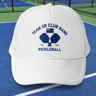 Pickleball Klubb Lag Nya Zeeland NZ Flagga Anpassa Keps