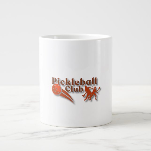 Pickleball Klubb Logotyp - Anpassningsbar Gear & G Jumbo Mugg (Framsidan)