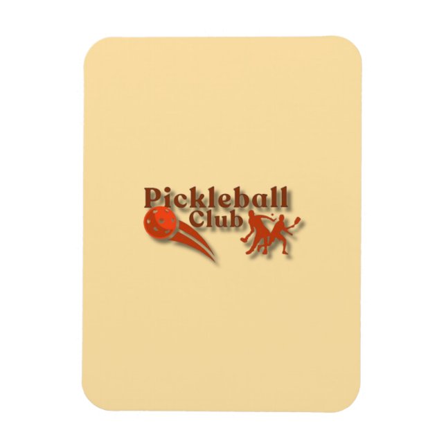 Pickleball Klubb Logotyp - Anpassningsbar Gear & G Magnet (Vertikal)