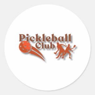 Pickleball Klubb Logotyp - Anpassningsbar Gear & G Runt Klistermärke