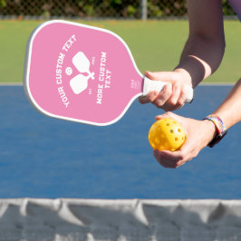 Pickleball Klubb Logotyp Player Namn Personlig Ros