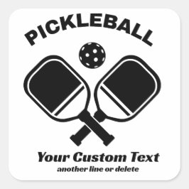Pickleball Klubb Pickleball Paddle & Boll Anpassni Fyrkantigt Klistermärke