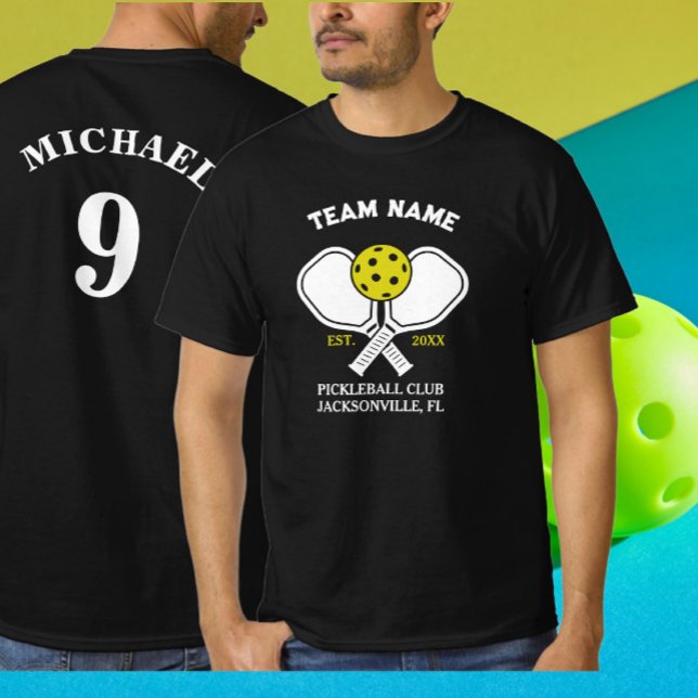 Pickleball Klubb Team & Anpassningsbar Pickleball  T Shirt (Skapare uppladdad)
