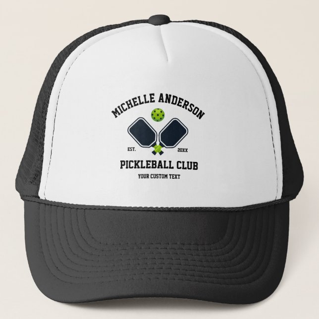 Pickleball Klubb Team-Paddles & Boll Personlig Keps (Framsida)