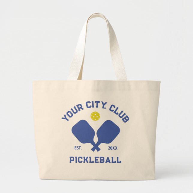 Pickleball Klubb Team Player Anpassningsbar Pickle Jumbo Tygkasse (Framsidan)