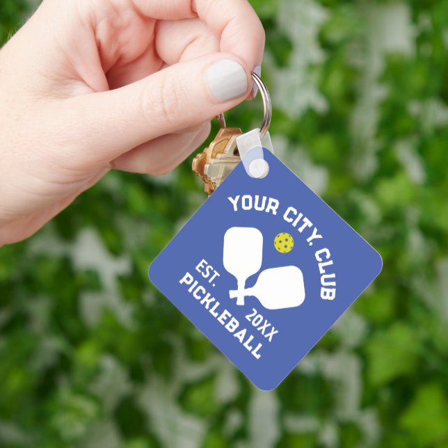 Pickleball Klubb Team Player Anpassningsbar Pickle Nyckelring (Hand)