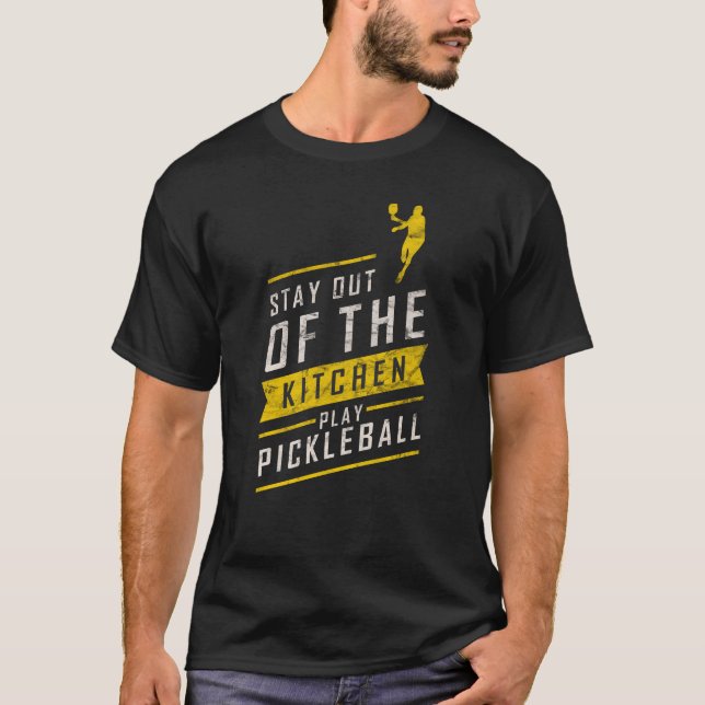 Pickleball Köksgädda Retro Sport T Shirt (Framsida)