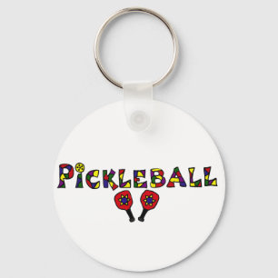 Pickleball konstbrev nyckelring