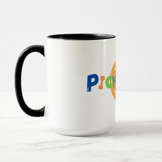 Pickleball kopp-kaffe 2-Tone Mugg, 15 oz Mugg (Vänster)