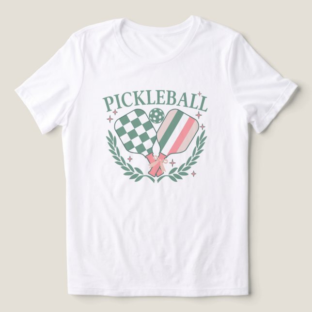 Pickleball Korsade paddlar T Shirt (Design Framsida)