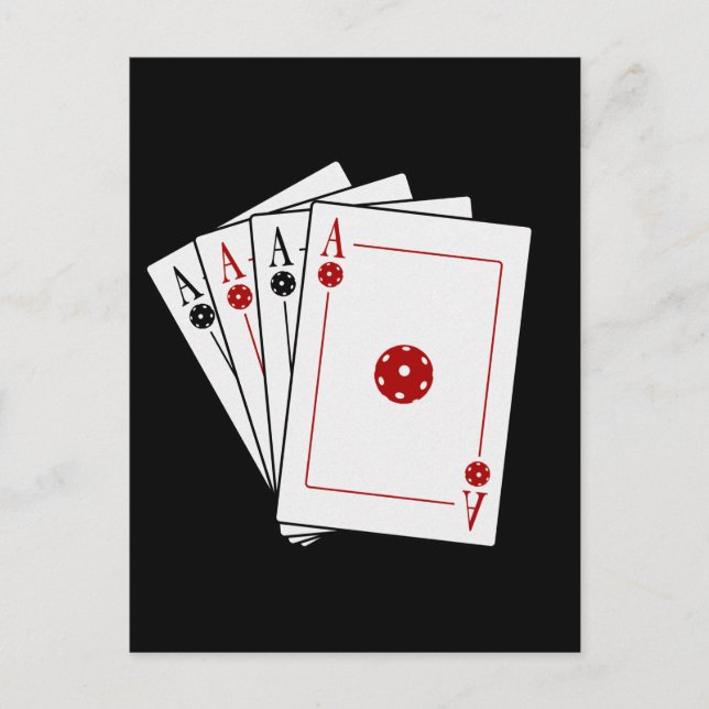 Pickleball-kort för Pickleball-spelare Vykort (Framsida)