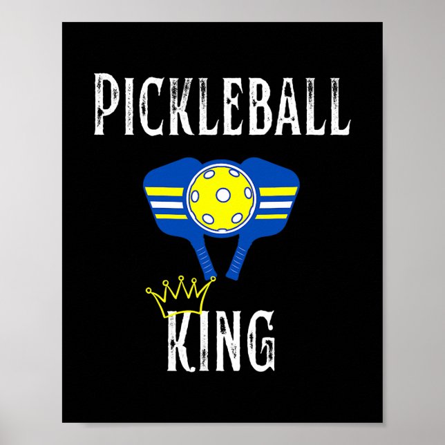Pickleball Kung Funny Pickleball Player Poster (Framsidan)