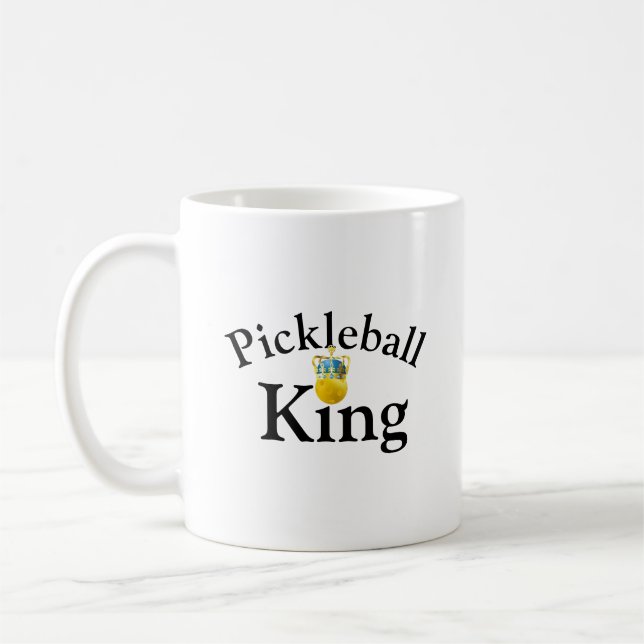 Pickleball Kung, Gult Pickleball War A Krona Kaffemugg (Vänster)