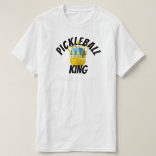 Pickleball Kung, Gult Pickleball War a Krona T Shirt