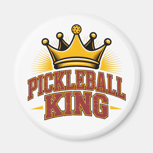 Pickleball Kung Magnet (Framsidan)