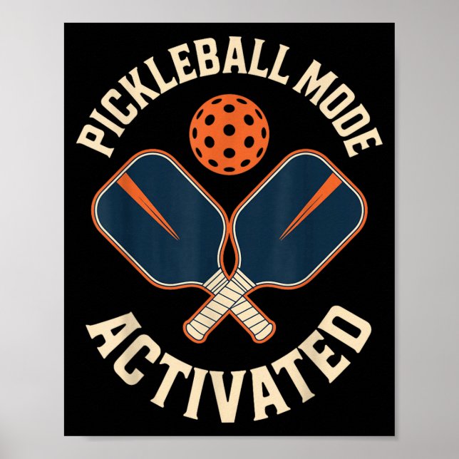 Pickleball-läge aktiverat sportatlet poster (Framsidan)