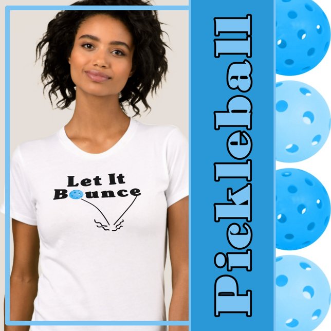 Pickleball  låt den blåa Personligen T Shirt (Pickleball serving rule let it bounce blue ball)