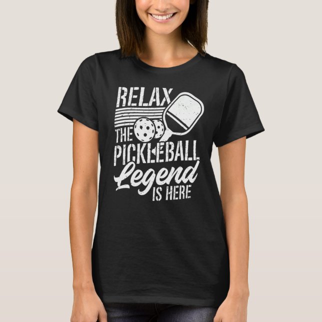 Pickleball Legend är här Pickleball Player Premiu T Shirt (Framsida)