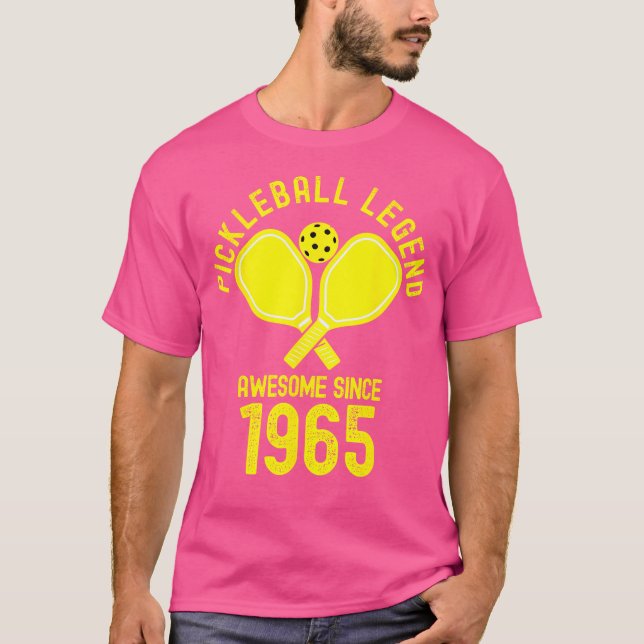 Pickleball Legend Fantastisk sedan 1965 Retro 60 T Shirt (Framsida)