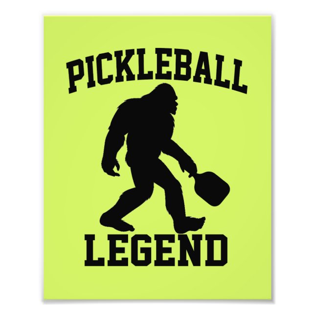 Pickleball Legend Funny Bigfoot Fototryck (Framsidan)