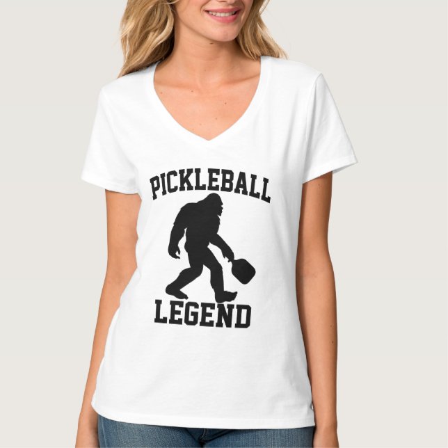 Pickleball Legend Funny Bigfoot T Shirt (Framsida)