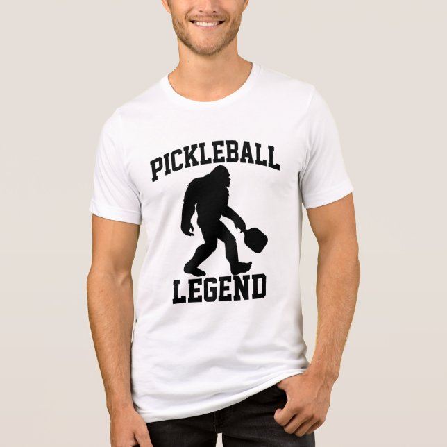 Pickleball Legend Funny Bigfoot T Shirt (Framsida)