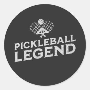 Pickleball Legend Funny Pickle Boll Älskare Runt Klistermärke