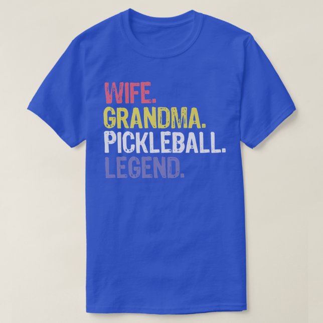 Pickleball legend Grandma-frun för kvinnliga spela T Shirt (Design framsida)