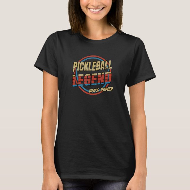 Pickleball legend, idrottsgåva från boll t shirt (Framsida)