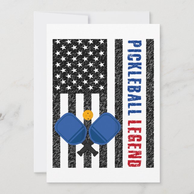 Pickleball Legend USA Inbjudningar (Framsida)