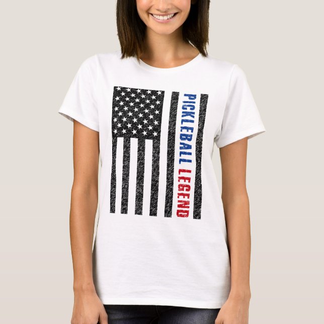 Pickleball Legend USA T Shirt (Framsida)