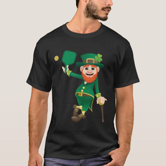 Pickleball Leprechaunss St patrick's day Picklebal T Shirt (Framsida)