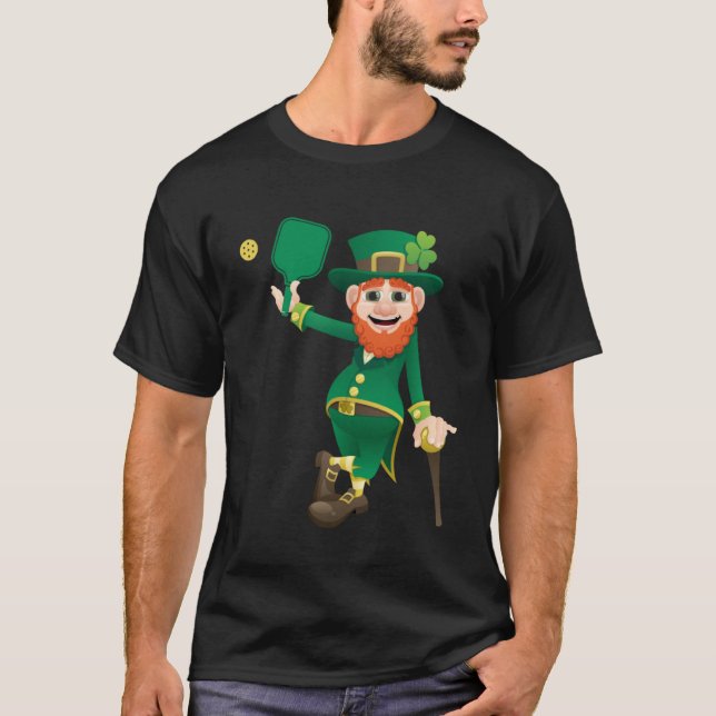 Pickleball Leprechaunss St patrick's day Picklebal T Shirt (Framsida)