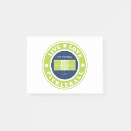 Pickleball: levande livets pickleboll post-it block
