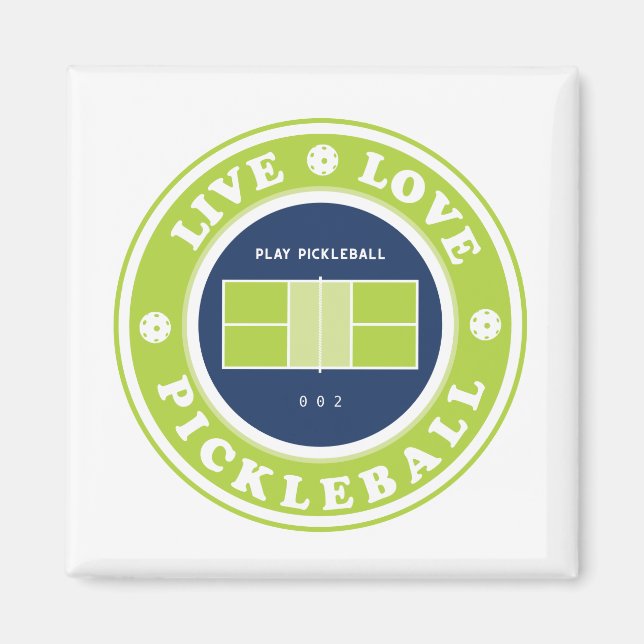 Pickleball: levande pickleball magnet (Framsidan)
