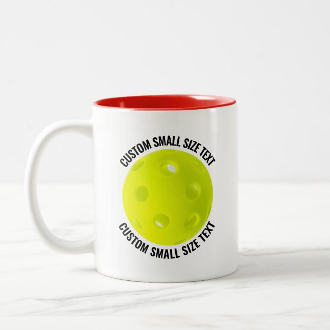 Pickleball & Liten Text RÖD 330ml Anpassad Två-Tonad Mugg (Vänster)