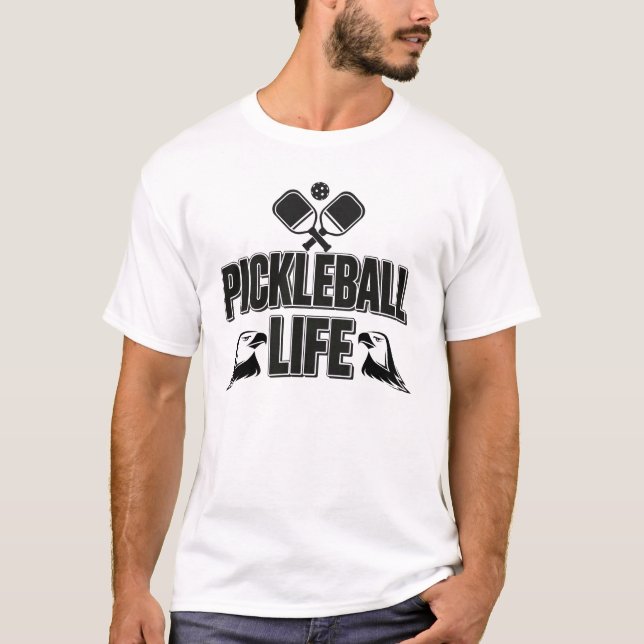 Pickleball-liv T Shirt (Framsida)