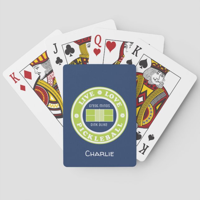 Pickleball: live, kärlek, pickleball, anpassningsb casinokort (Baksidan)