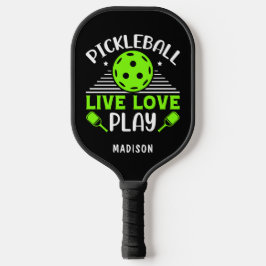 Pickleball Live Kärlek Play Typography Namn