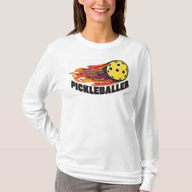 Pickleball long sleeve shirt t shirt (Framsida)