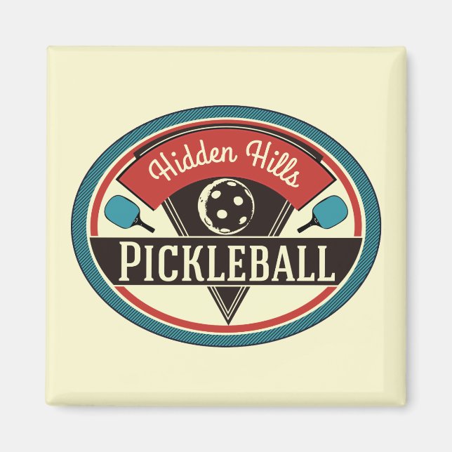 Pickleball Magnet - Vintagens utformning (Framsidan)
