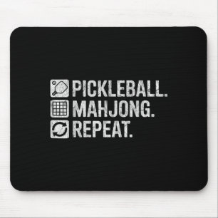 Pickleball mahjong upprepa rolig spelälskare citat musmatta