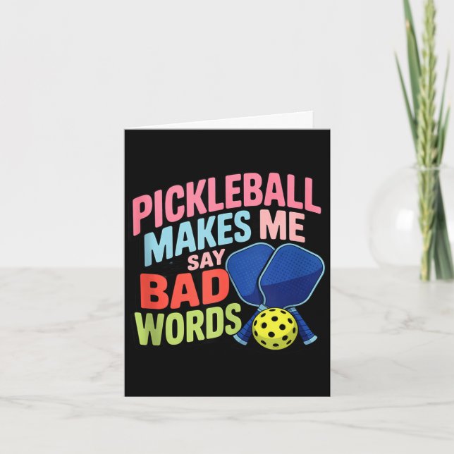 Pickleball makes say bad words funny pickle ball kort (Framsida)