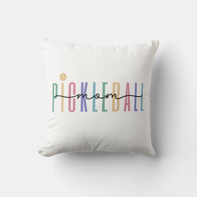 Pickleball Mamma färgstark Kudde (Framsida)