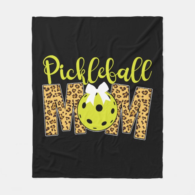 Pickleball Mamma Mor Leopard Fleecefilt (Framsidan)