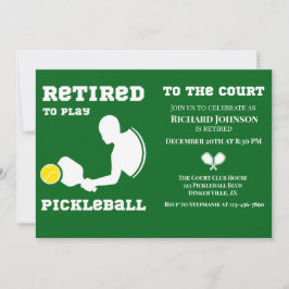 Pickleball Man Sports-Grönten är trött Inbjudningar